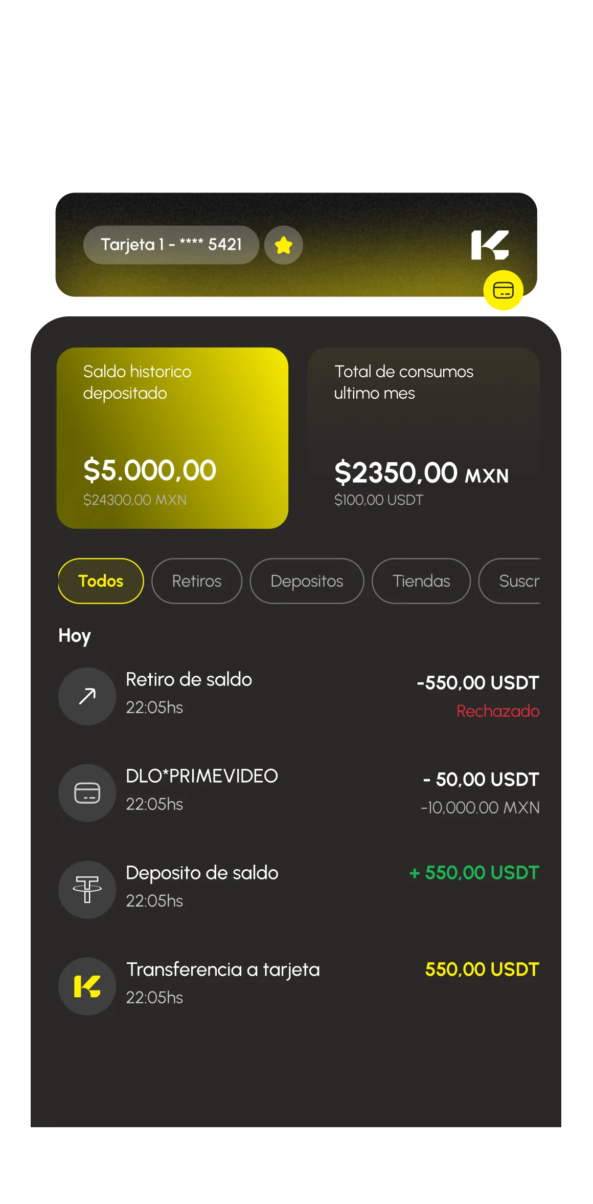 KIVOO Movimientos Screen